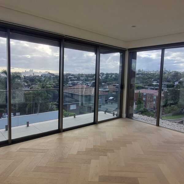 Upper floor view with balcony